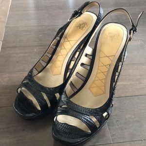 Joan & David Black Patent Heels Sz 9